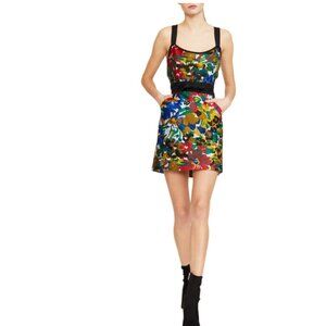 Cynthia Rowley Mackenzie Garden Print Mock-Neck Short Dress Color: Garden  Size